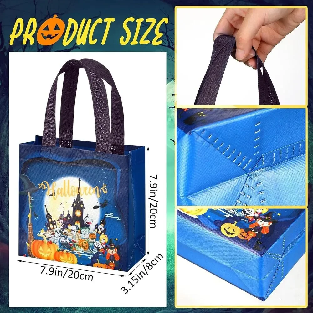 50 Pcs Halloween Trick or Treat Bags Bulk with Handles
